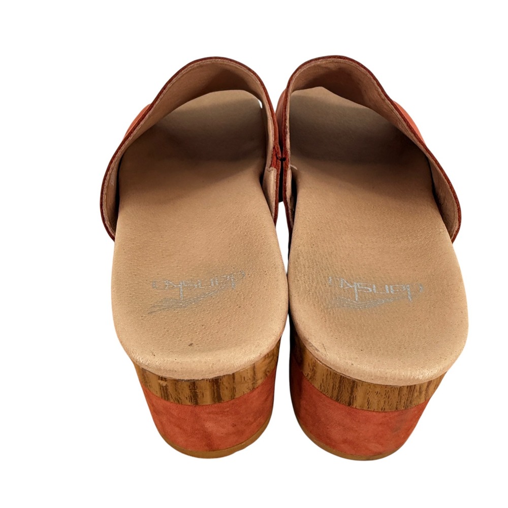Dansko Maci Burnt Orange Leather Slide Sandal Women Size 40 9.5 Comfort Slip On - Picture 7 of 10